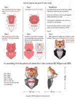 Trofeo de tigre con traje papercraft 3D