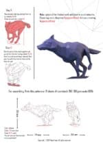 Papercraft di lupo in origami 3D