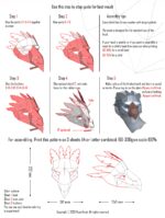 Papercraft eagle mask in 3D origami