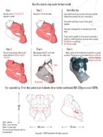 Masque chien papercraft 3D