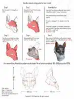 3D Papercraft kattenmasker, weergave 3