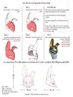 Papercraft rabbit mask en origami 3D