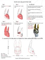Papercraft de masque de lapin en origami 3D