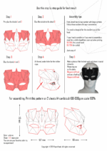 Papercraft de máscara veneziana em origami 3D