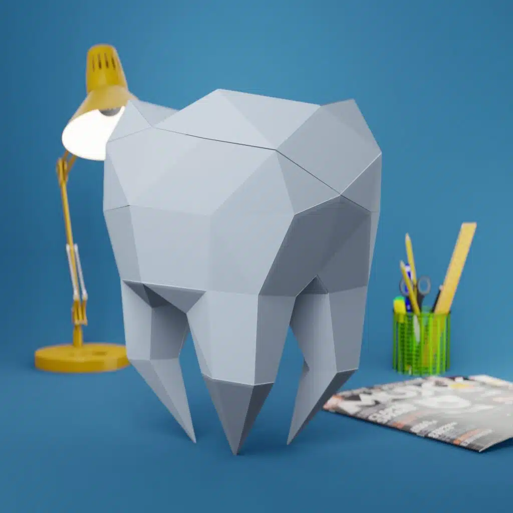 Molar en papercraft 3D