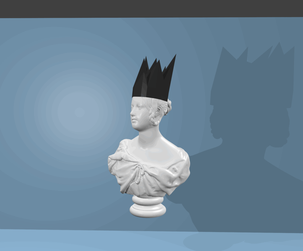 Papercraft de corona Halloween en origami 3D