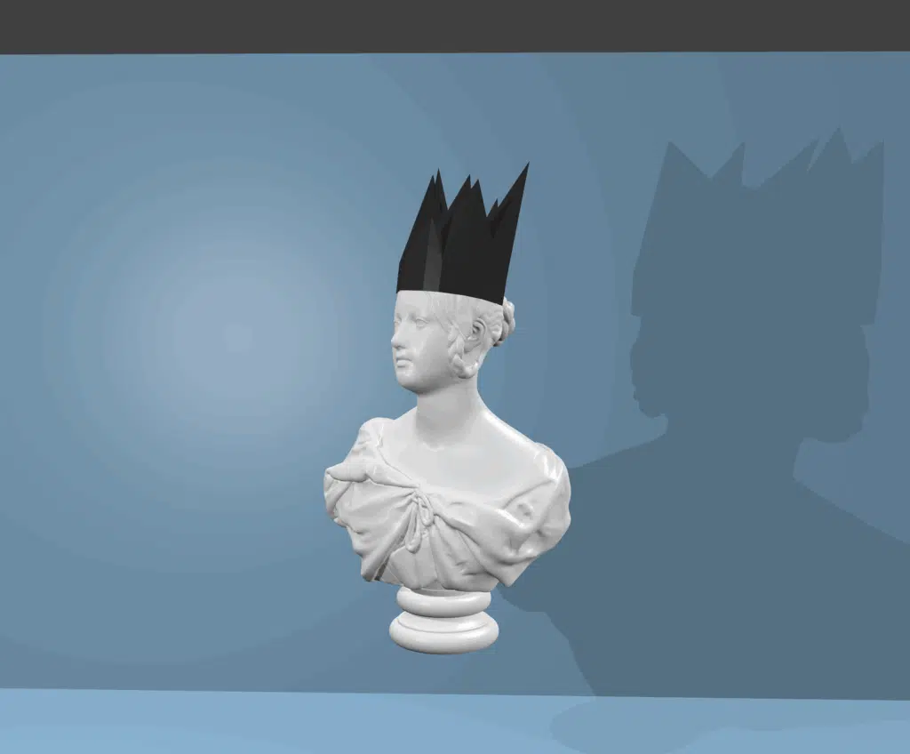 Corona papercraft 3D Halloween, dettaglio