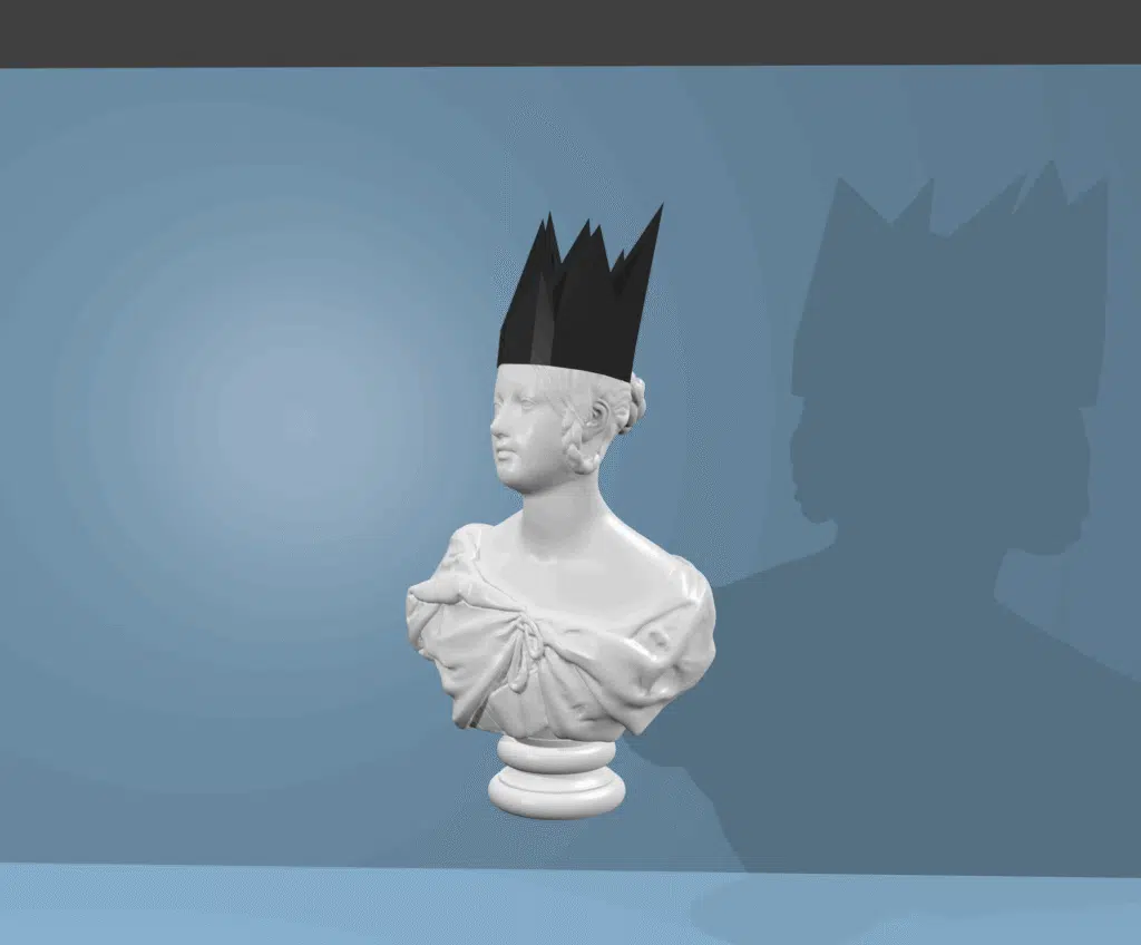 Halloween kroon in papercraft 3D, weergave 2