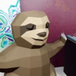 Papercraft de paresseux en yoga origami 3D