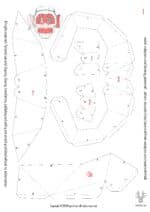 Papercraft de macaco máscara de Halloween em origami 3D