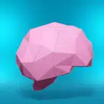 Papercraft de cerebro en origami 3D