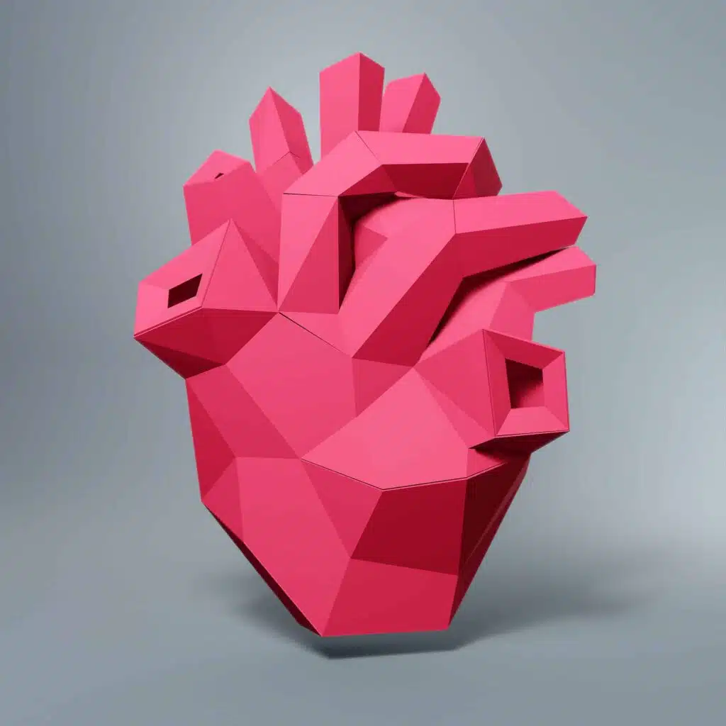 Anatomisches Herz als 3D-Origami-Papercraft