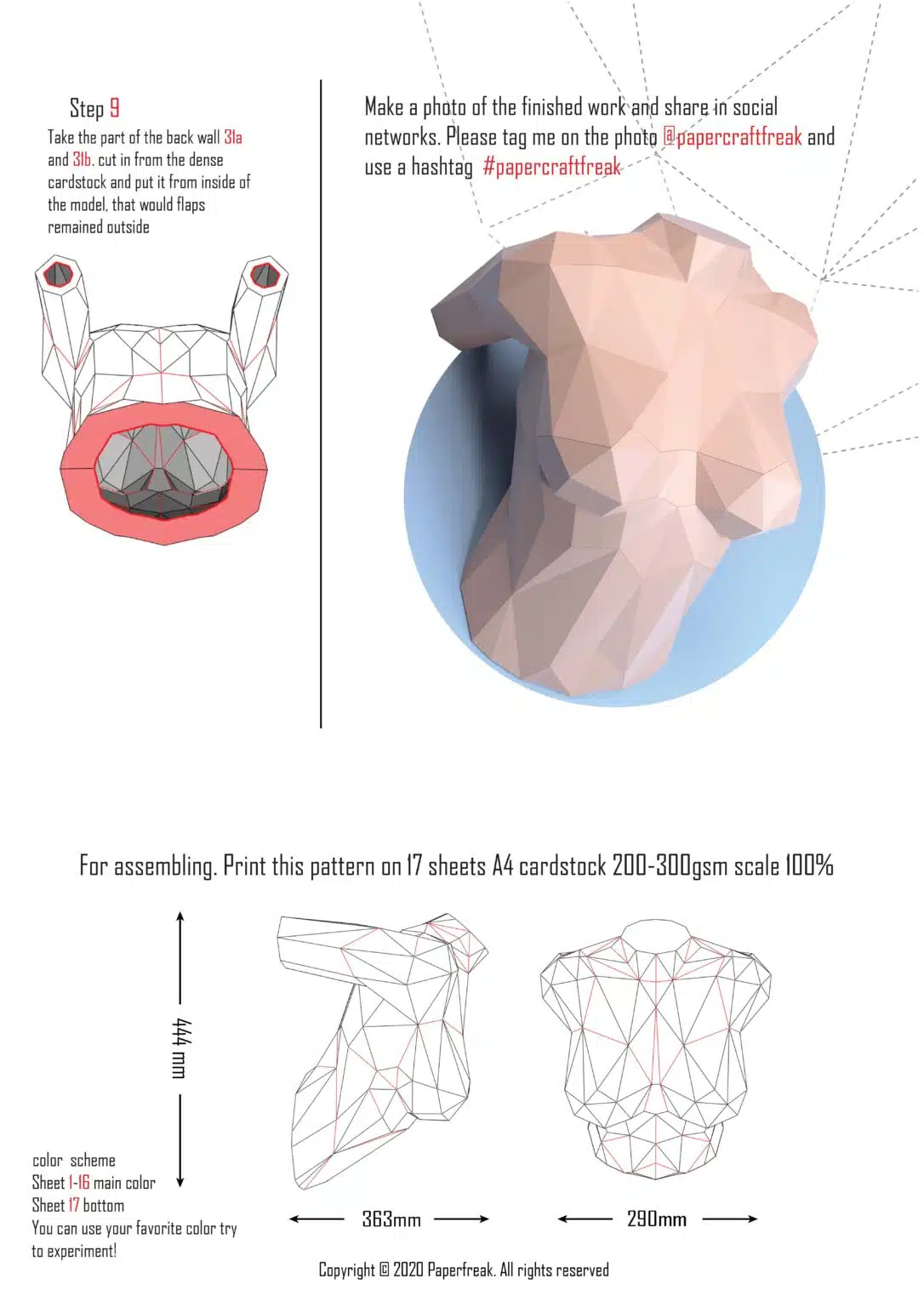 Sculpture femme en papercraft 3D
