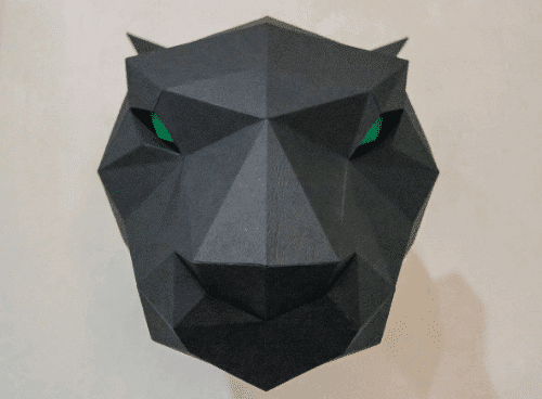 Papercraft de panthère en origami 3D