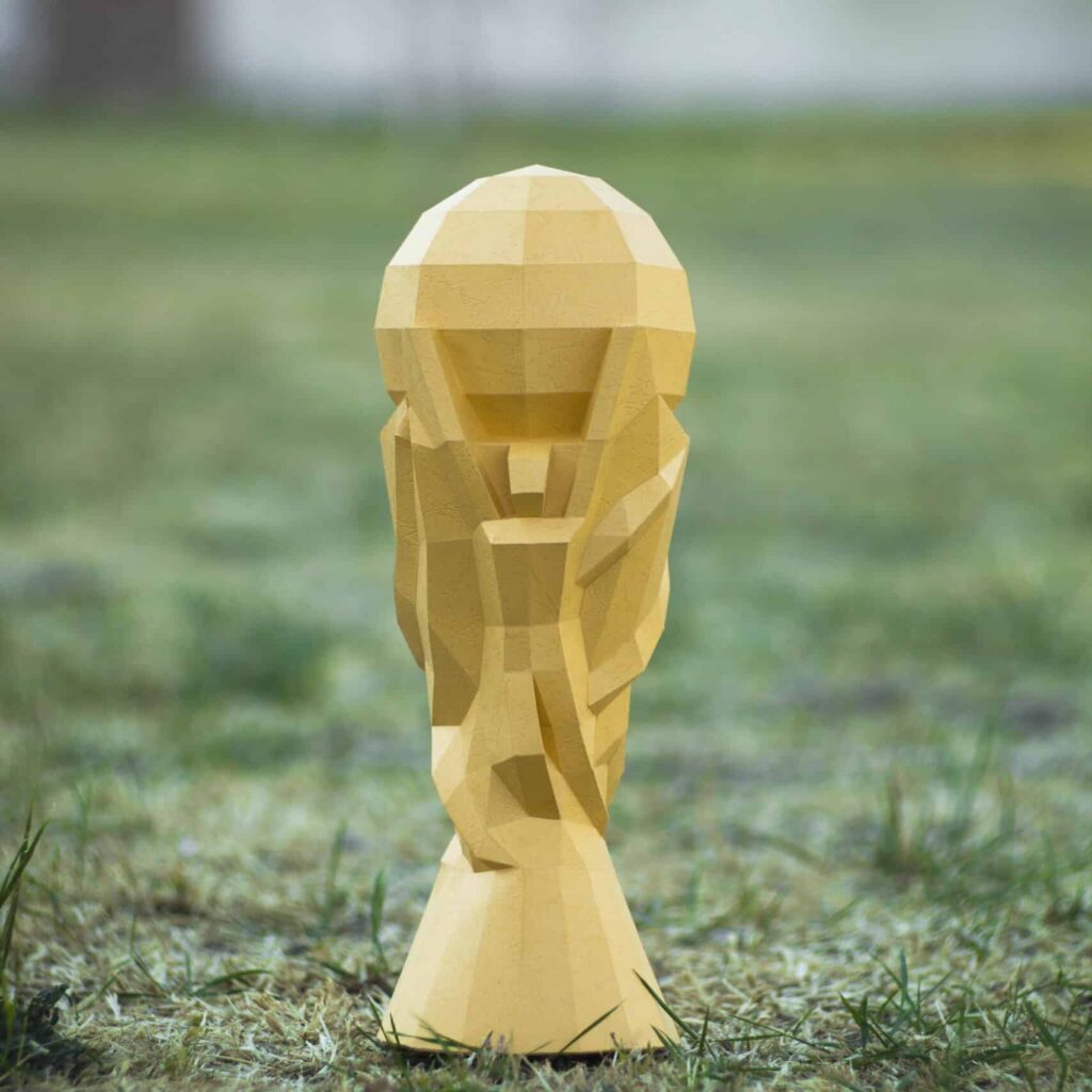 Papercraft of the FIFA World Cup in 3D origami