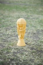 Papercraft de trofeo de fútbol en origami 3D