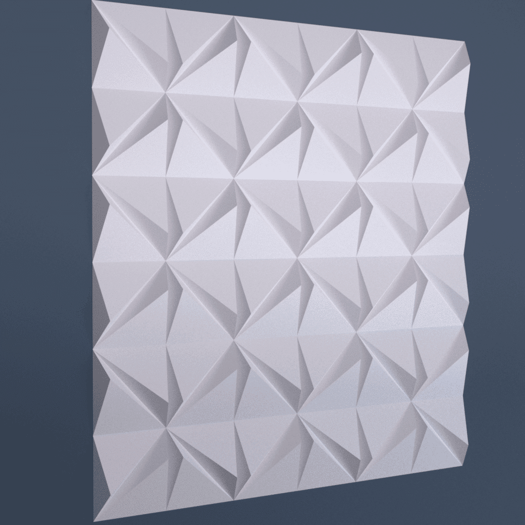 Papercraft for geometric wall art in origami 3D