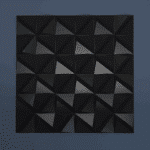 Papercraft for geometric wall art in origami 3D