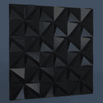 Papercraft for geometric wall art in origami 3D