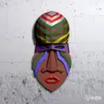 Papercraft Afrikaans masker in 3D-origami, weergave 6