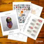 Papercraft Afrikaans masker in 3D-origami, weergave 5