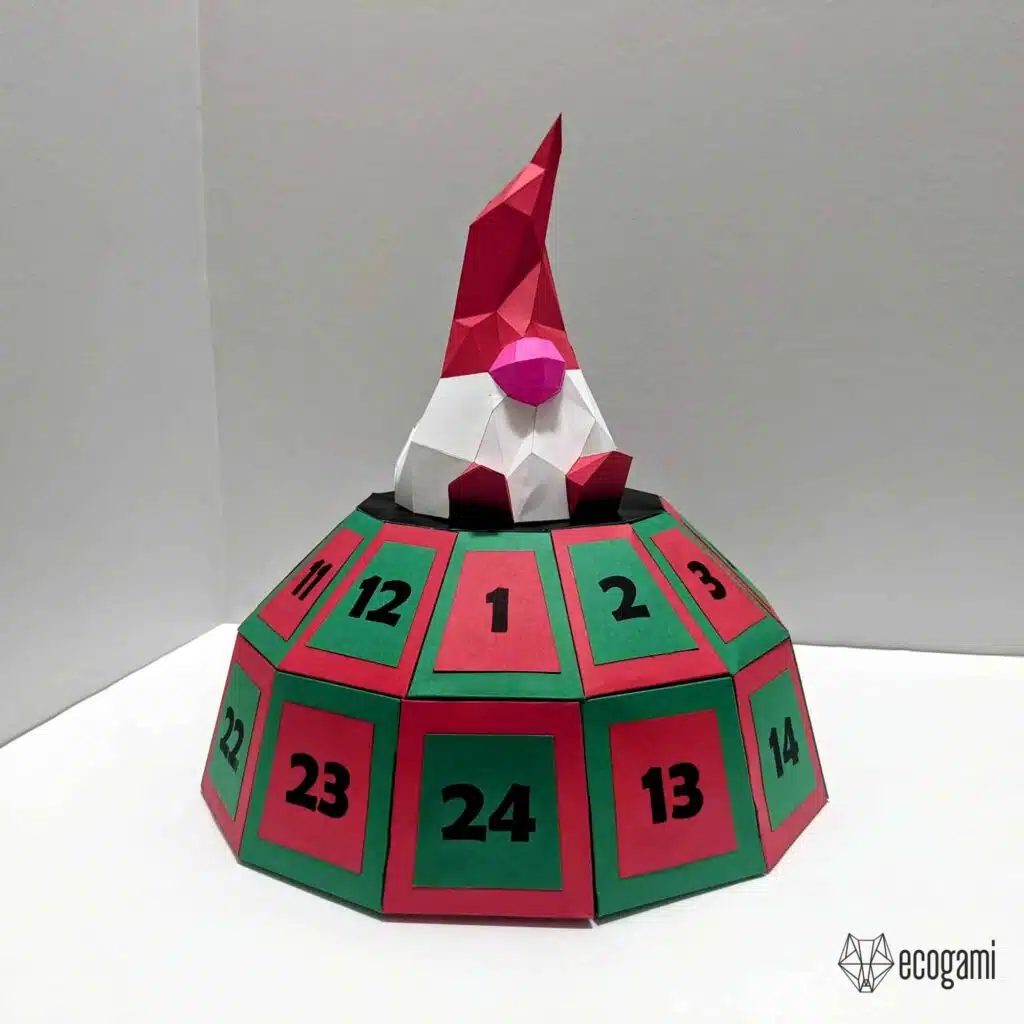 Papercraft Adventskalender aus Origami