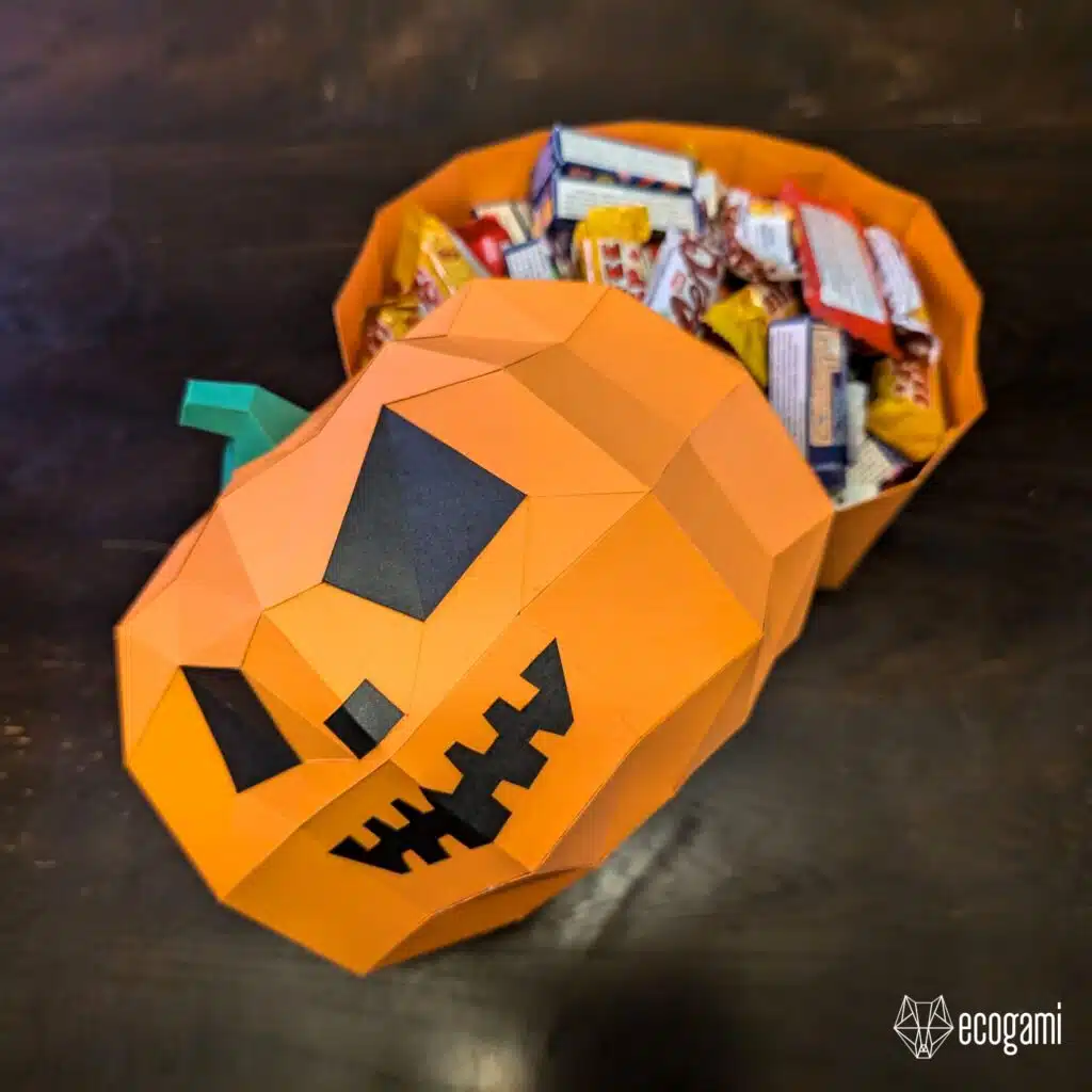 Papercraft Kürbisbox für Halloween