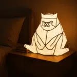 Geometrische papercraft 3D kat nachtlamp, 3D-model
