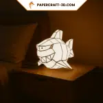 Veilleuse requin en papercraft 3D