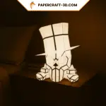 Veilleuse crâne en papercraft 3D