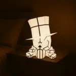 Luce notturna teschio in papercraft 3D