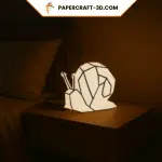 Veilleuse escargot en papercraft 3D