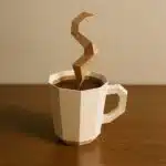 Koffiebeker in 3D origami, 3D-model