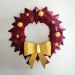 3D Origami kerstkrans - papercraft model, weergave 5