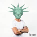 Papercraft masque de la statue de la liberté en origami