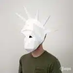 Papercraft maschera della Statua della Libertà in origami