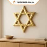Papercraft of Star of David in origami 3D