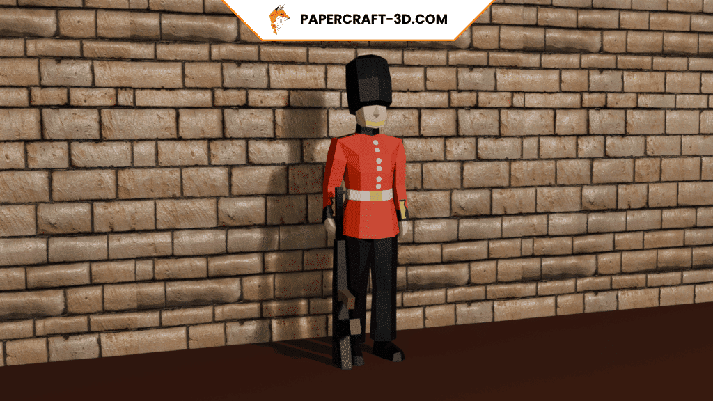 Papercraft de garde royal en origami 3D