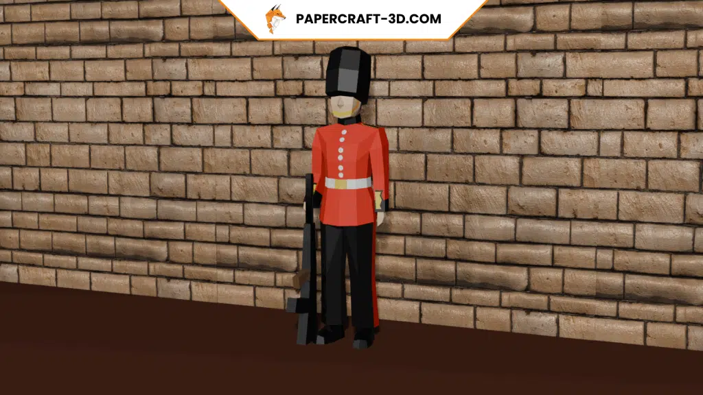 Papercraft de garde royal en origami 3D