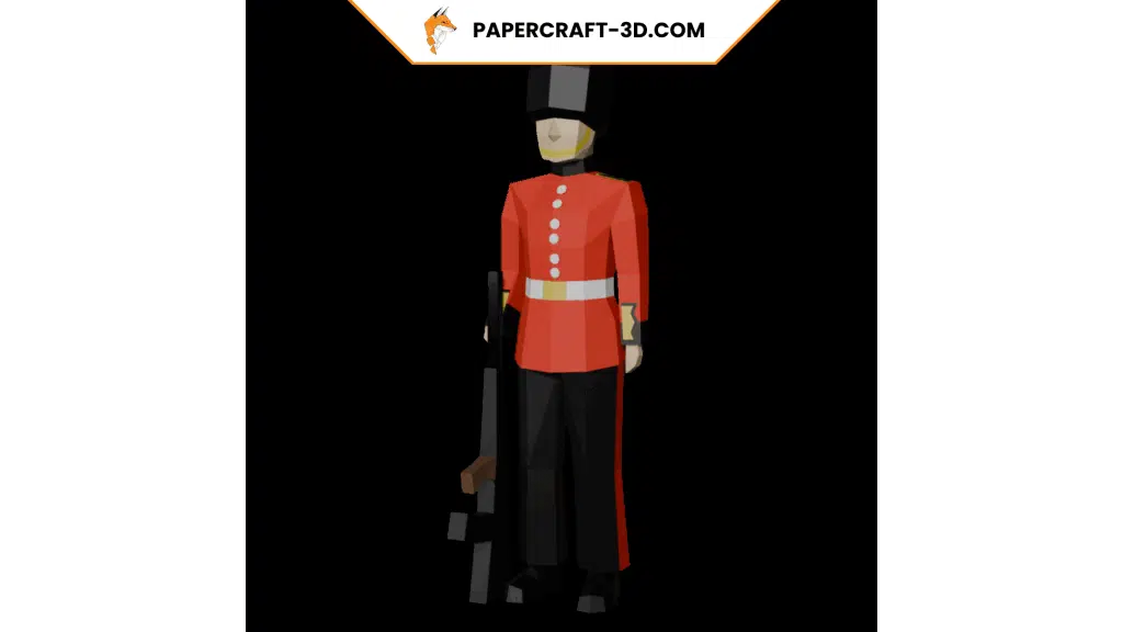Papercraft de garde royal en origami 3D