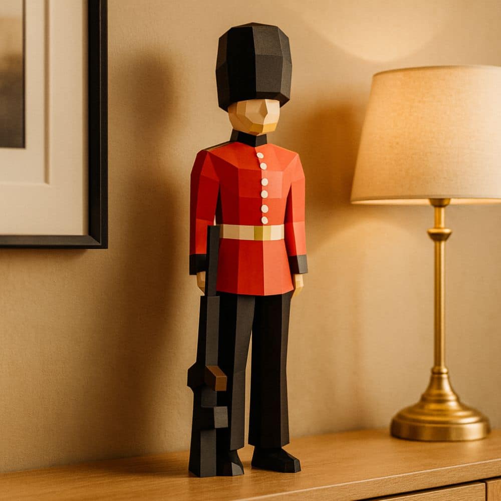 Papercraft de garde royal en origami 3D