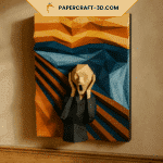 Papercraft de O Grito em origami 3D