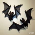 Papercraft of a bat in 3D origami