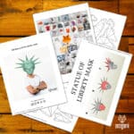 Papercraft masque de la statue de la liberté en origami