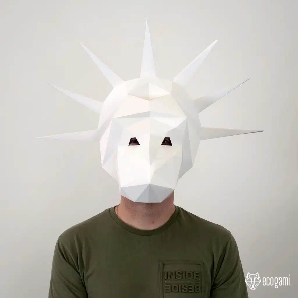 Papercraft Origami-Maske der Freiheitsstatue