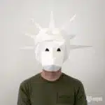 Papercraft maschera della Statua della Libertà in origami