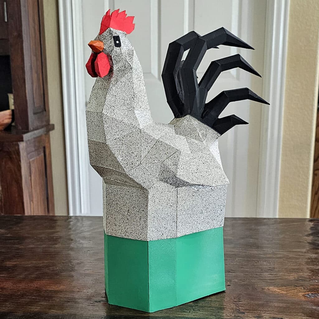 Papercraft of sea turtle in 3D origami