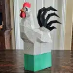 Papercraft boîte pour oeufs de Pâques en forme de poule, vue 3