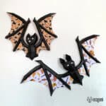 Papercraft of a bat in 3D origami