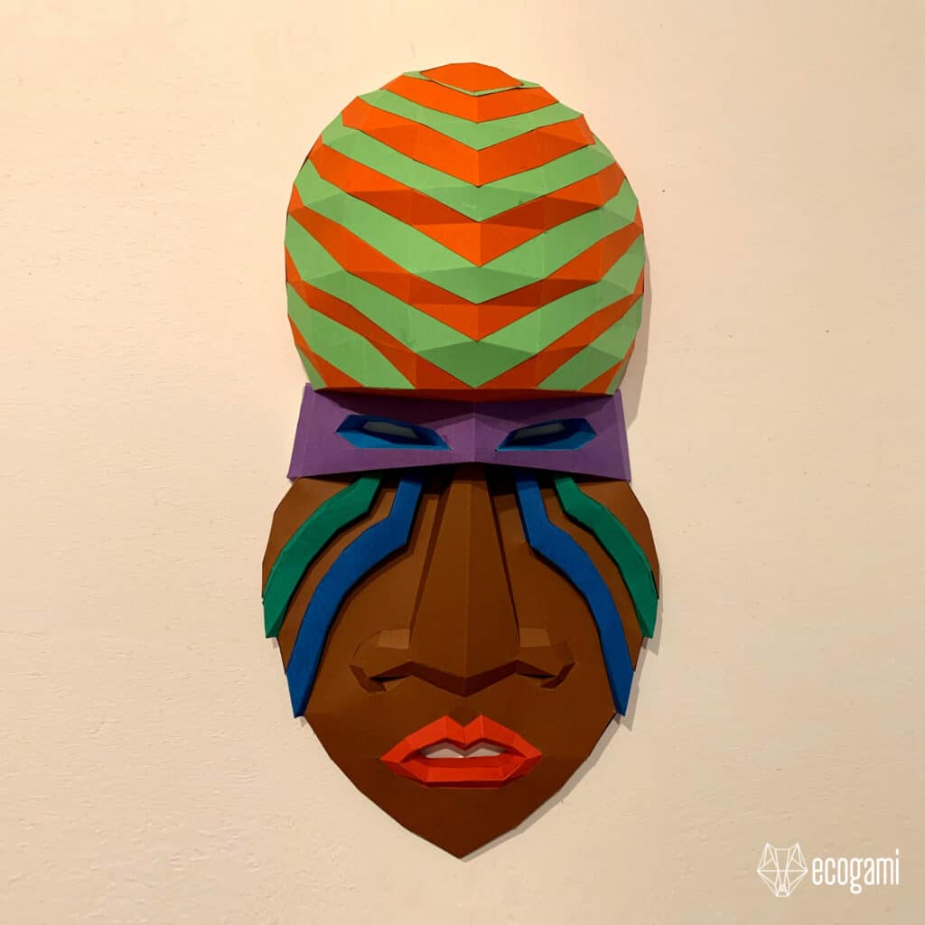Papercraft masque Africain en origami